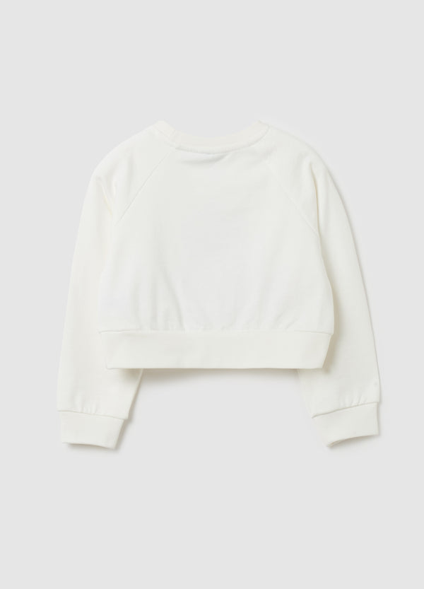 Ovs Cropped-Fit Sweatshirt With Hello Kitty Print
