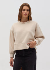 Ovs Solid Colour Sweatshirt With Round Neck