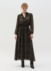 Long Shirt Dress In Striped Fil Coupã©