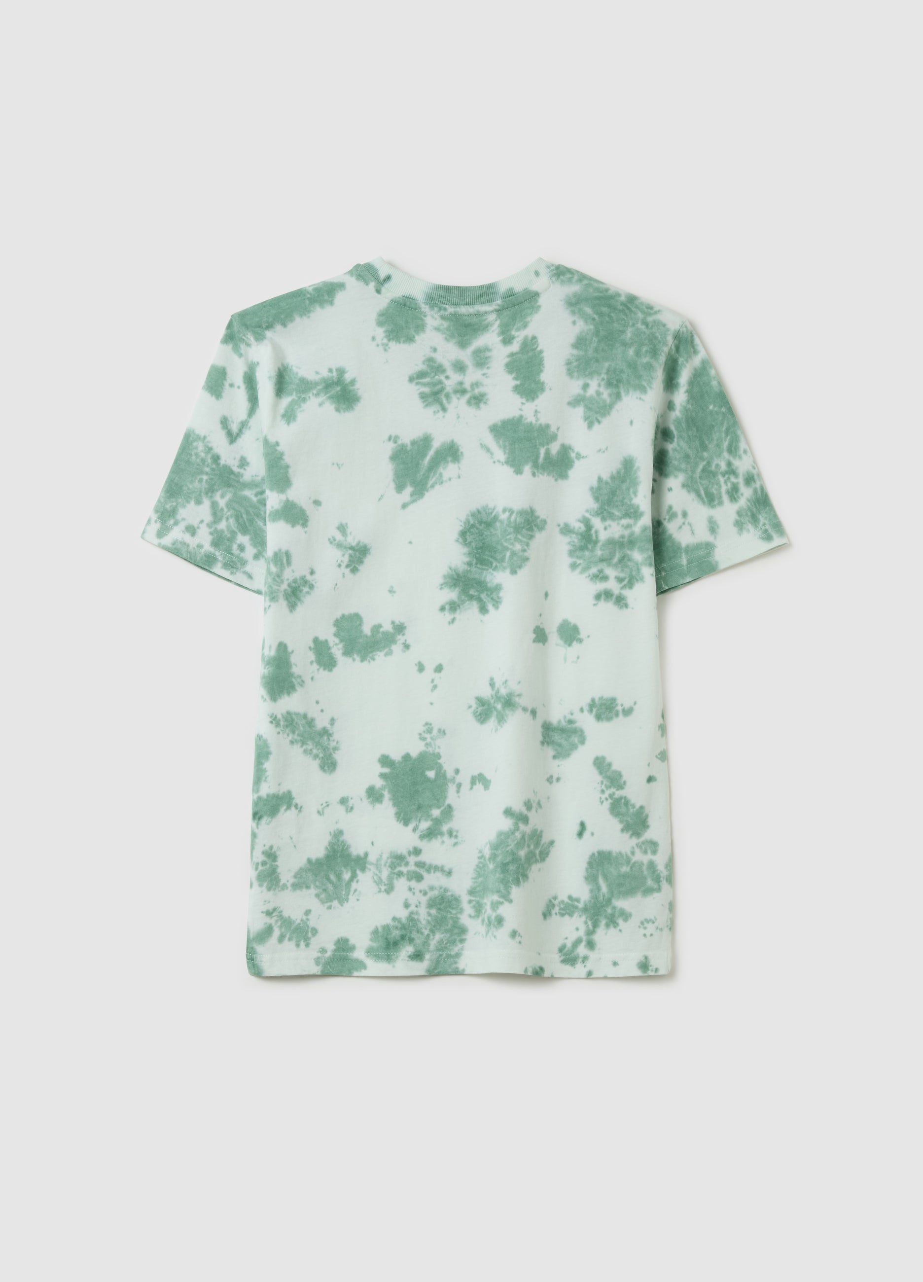 Ovs Tie-Dye T-Shirt With Printed Lettering