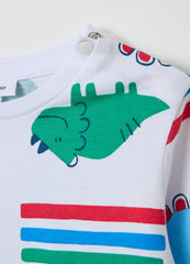 Ovs T-Shirt With Long Sleeves And All-Over Print