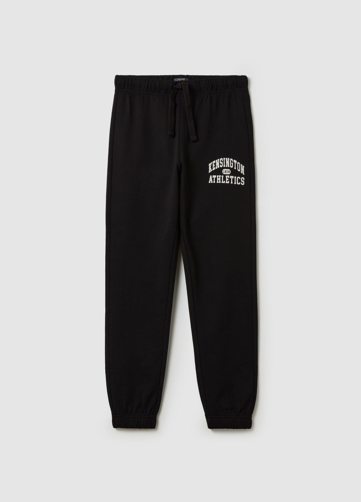 Ovs Fleece Joggers With Drawstring And Print