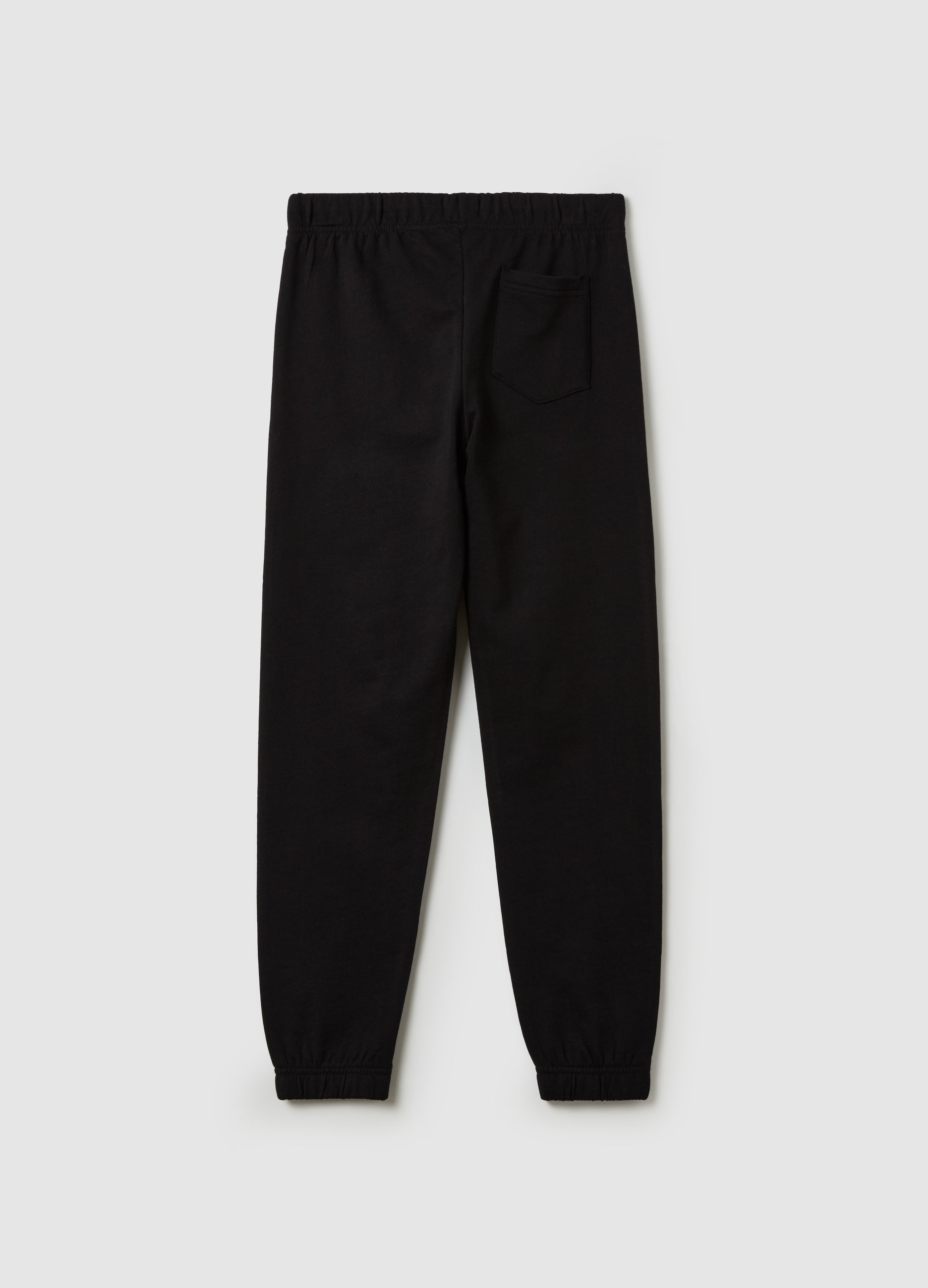 Ovs Fleece Joggers With Drawstring And Print