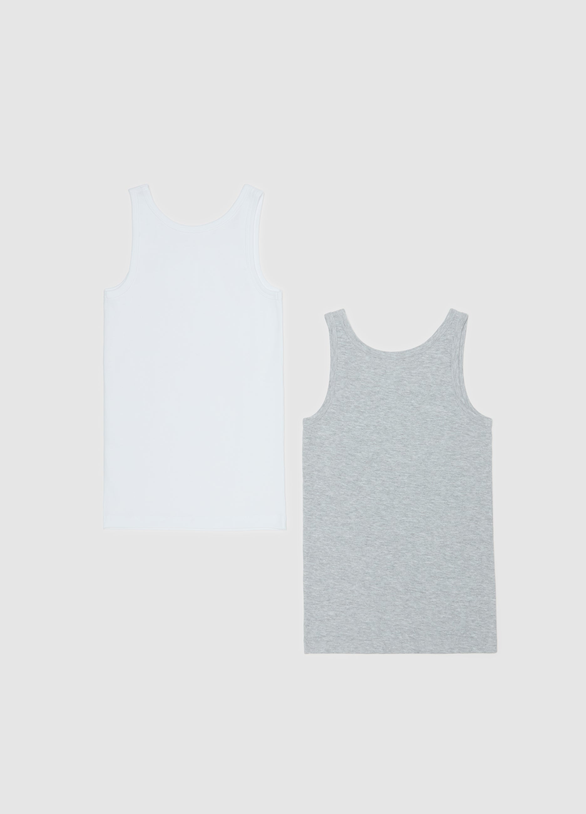 Ovs Two-Pack Racerback Vests In Organic Cotton