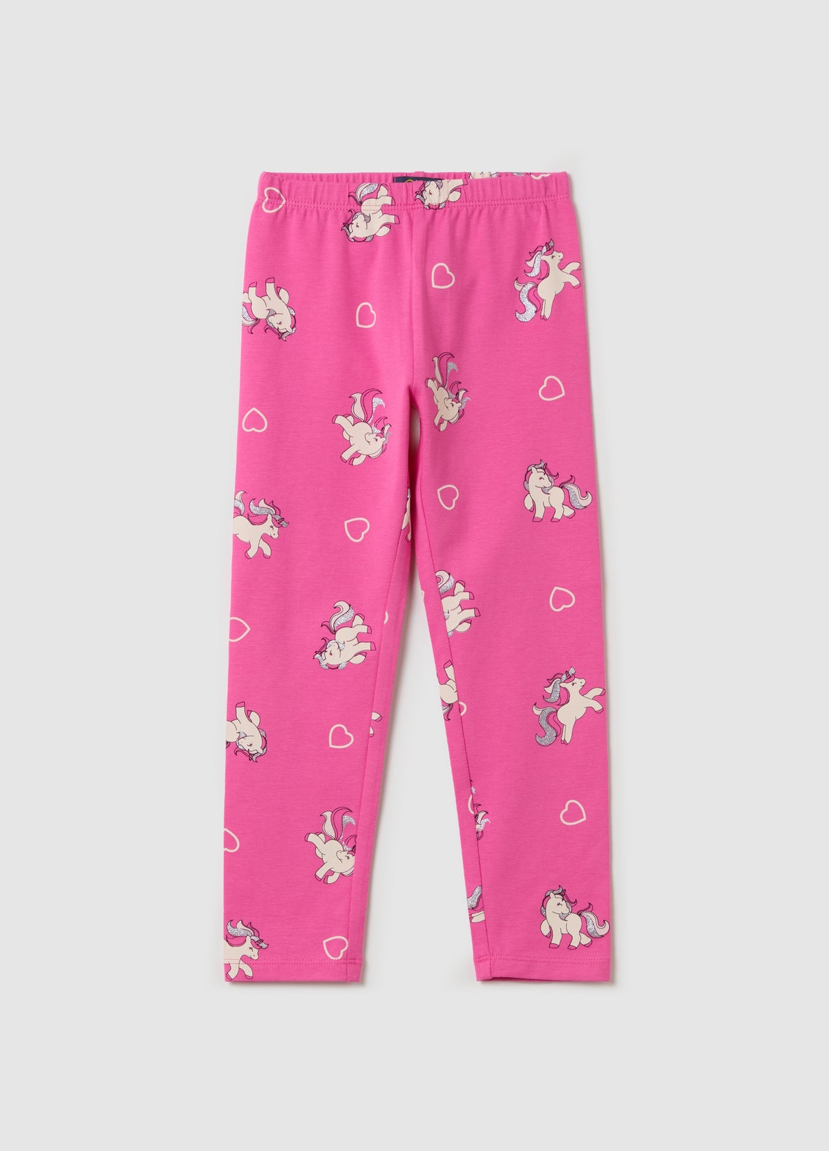 Ovs Stretch Cotton Leggings With Glitter Print
