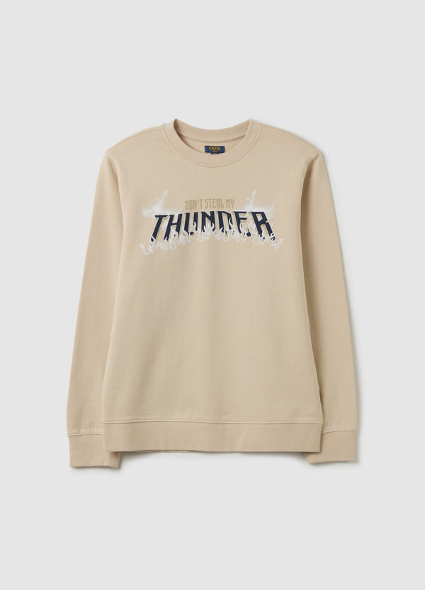 Ovs Round Neck Sweatshirt With Print