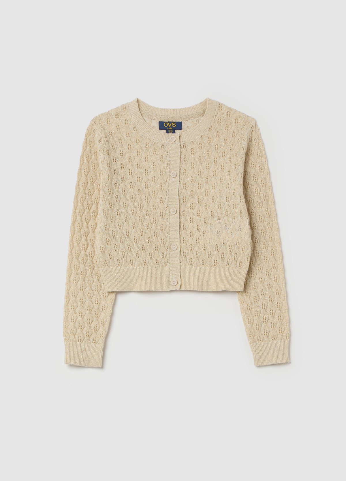 Ovs Cardigan With Openwork Design Lurex