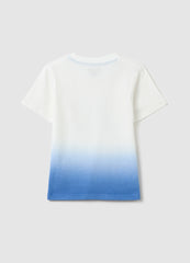 Ovs Cotton T-Shirt With Sailing Boats Print
