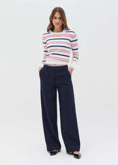 Ovs Long-Sleeved Top With Striped Pattern