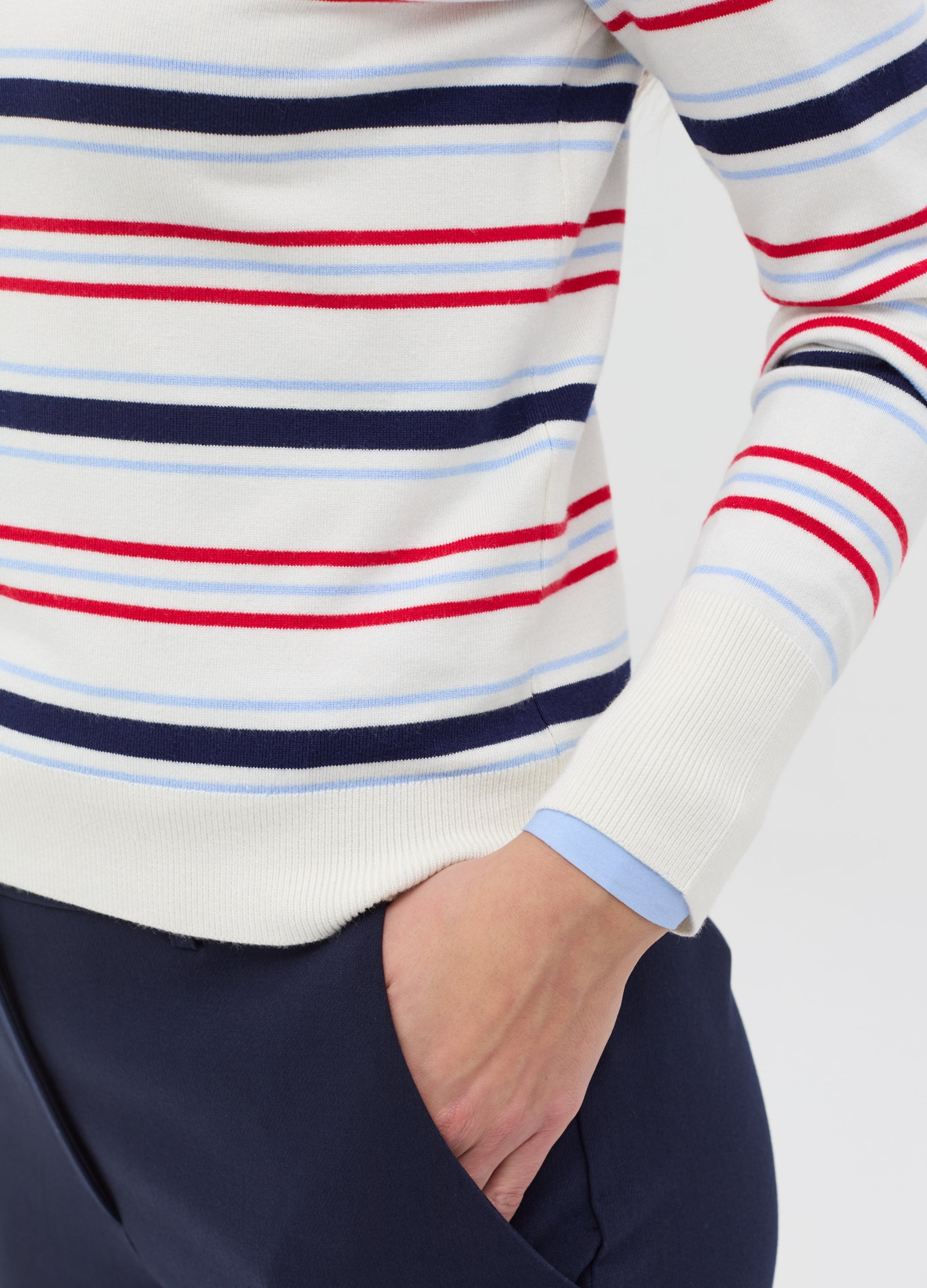 Ovs Long-Sleeved Top With Striped Pattern