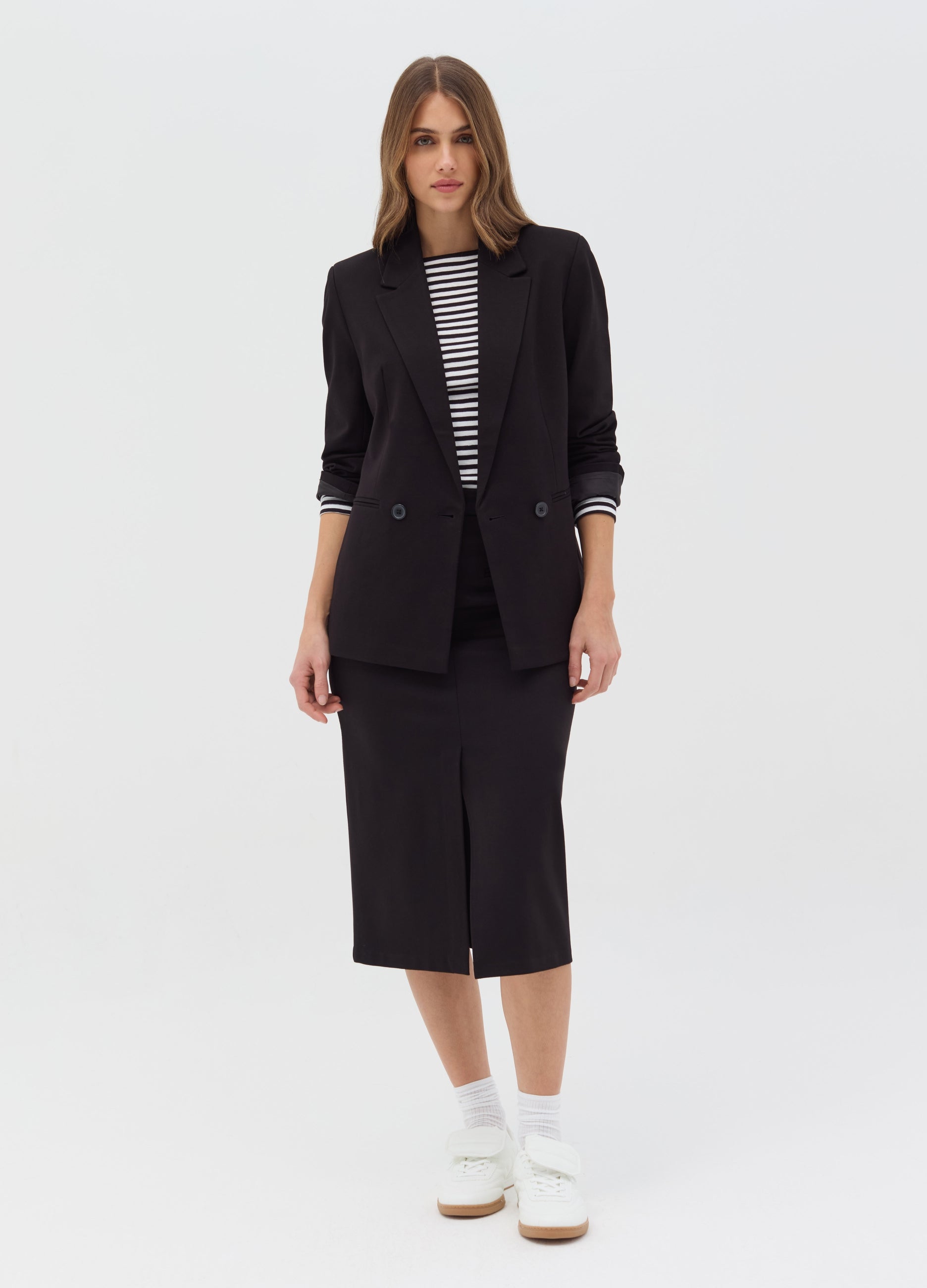 Ovs Double-Breasted Stretch Blazer