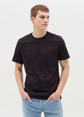 T-Shirt In Slub Cotton With Round Neck