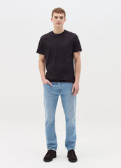 T-Shirt In Slub Cotton With Round Neck