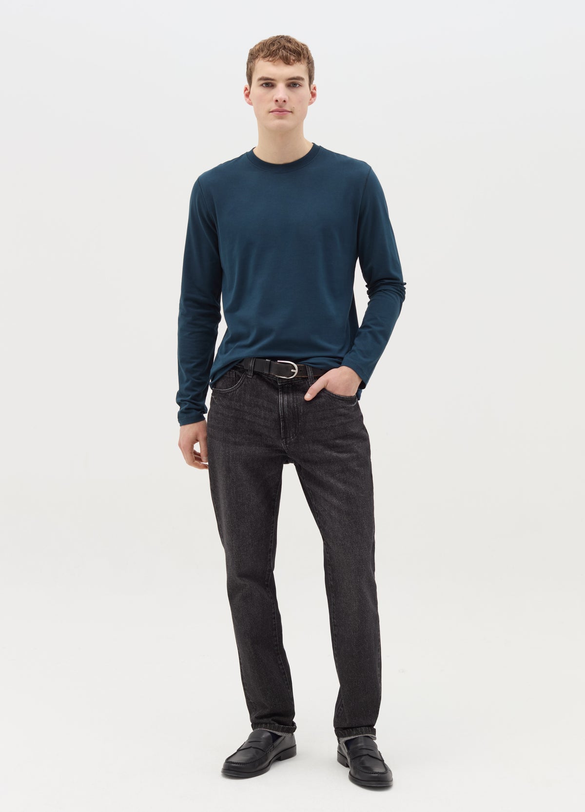 Ovs Long-Sleeved T-Shirt In Stretch Cotton