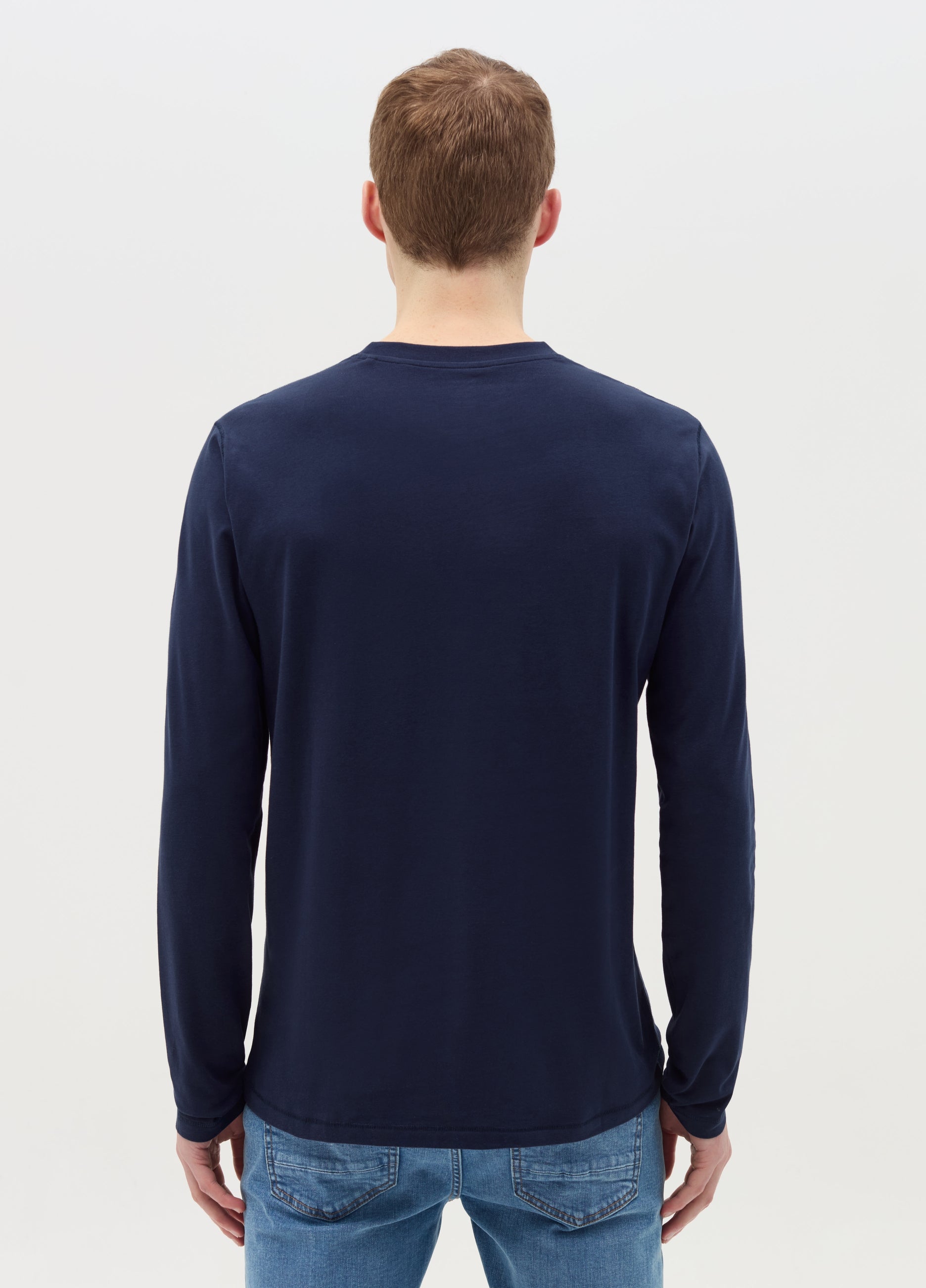 Ovs Long-Sleeved T-Shirt In Stretch Cotton