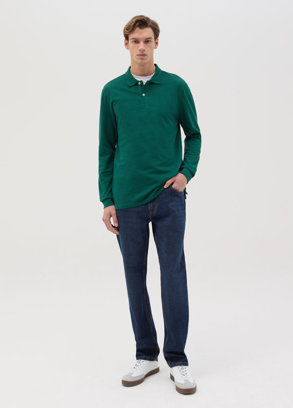 Ovs Long-Sleeved Polo Shirt In Organic Cotton