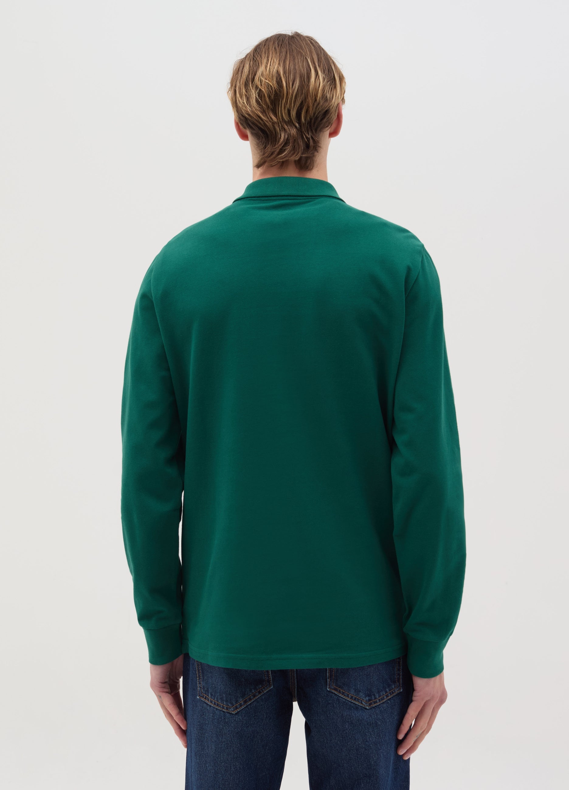 Ovs Long-Sleeved Polo Shirt In Organic Cotton