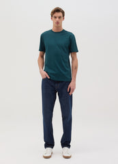 T-Shirt In Slub Cotton With Round Neck
