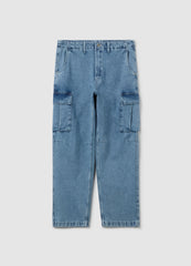 Ovs Acid Wash Cargo Jeans