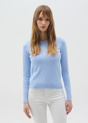 Ovs Top With Round Neck And Long Sleeves