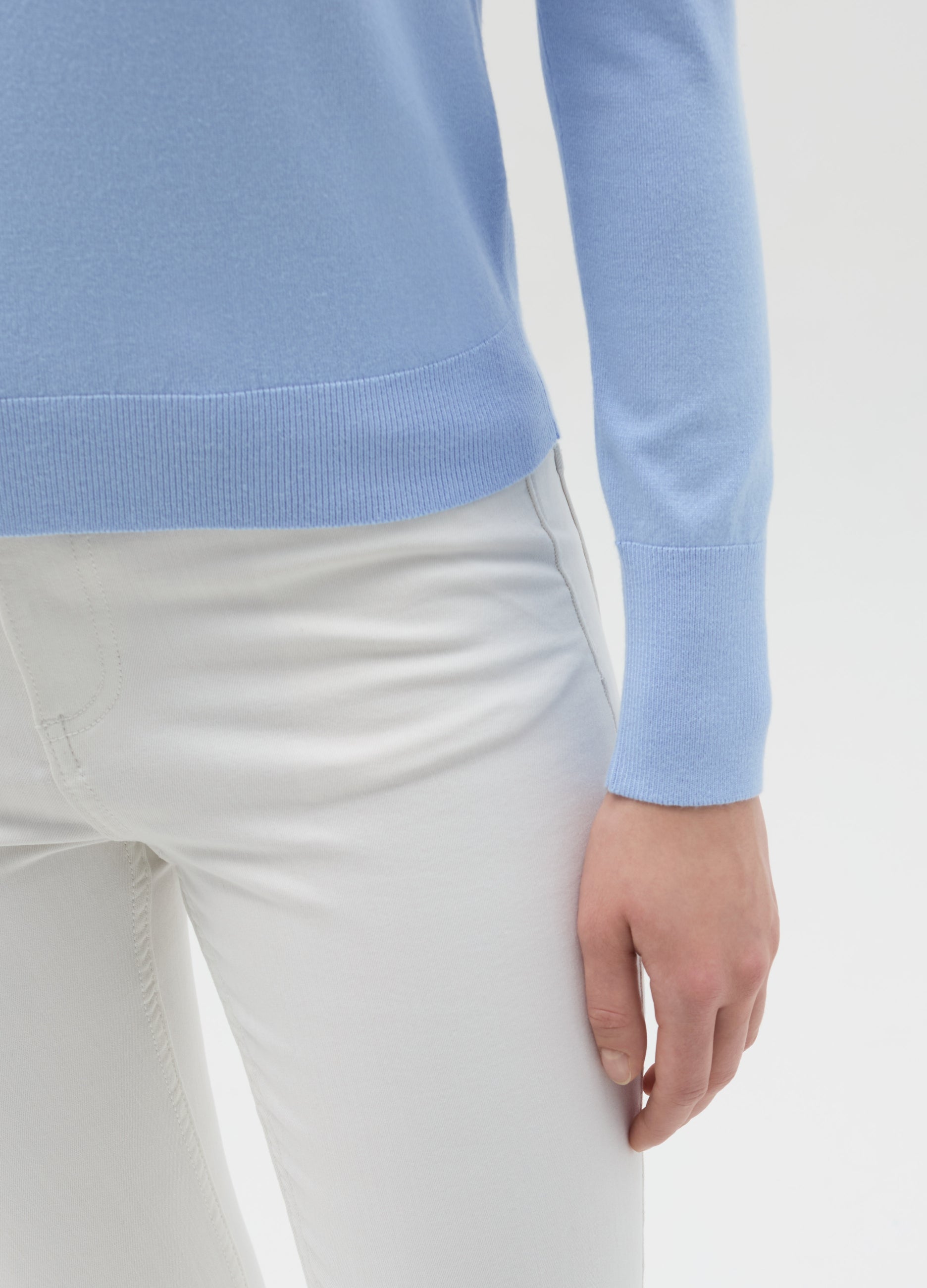 Ovs Top With Round Neck And Long Sleeves