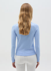Ovs Top With Round Neck And Long Sleeves