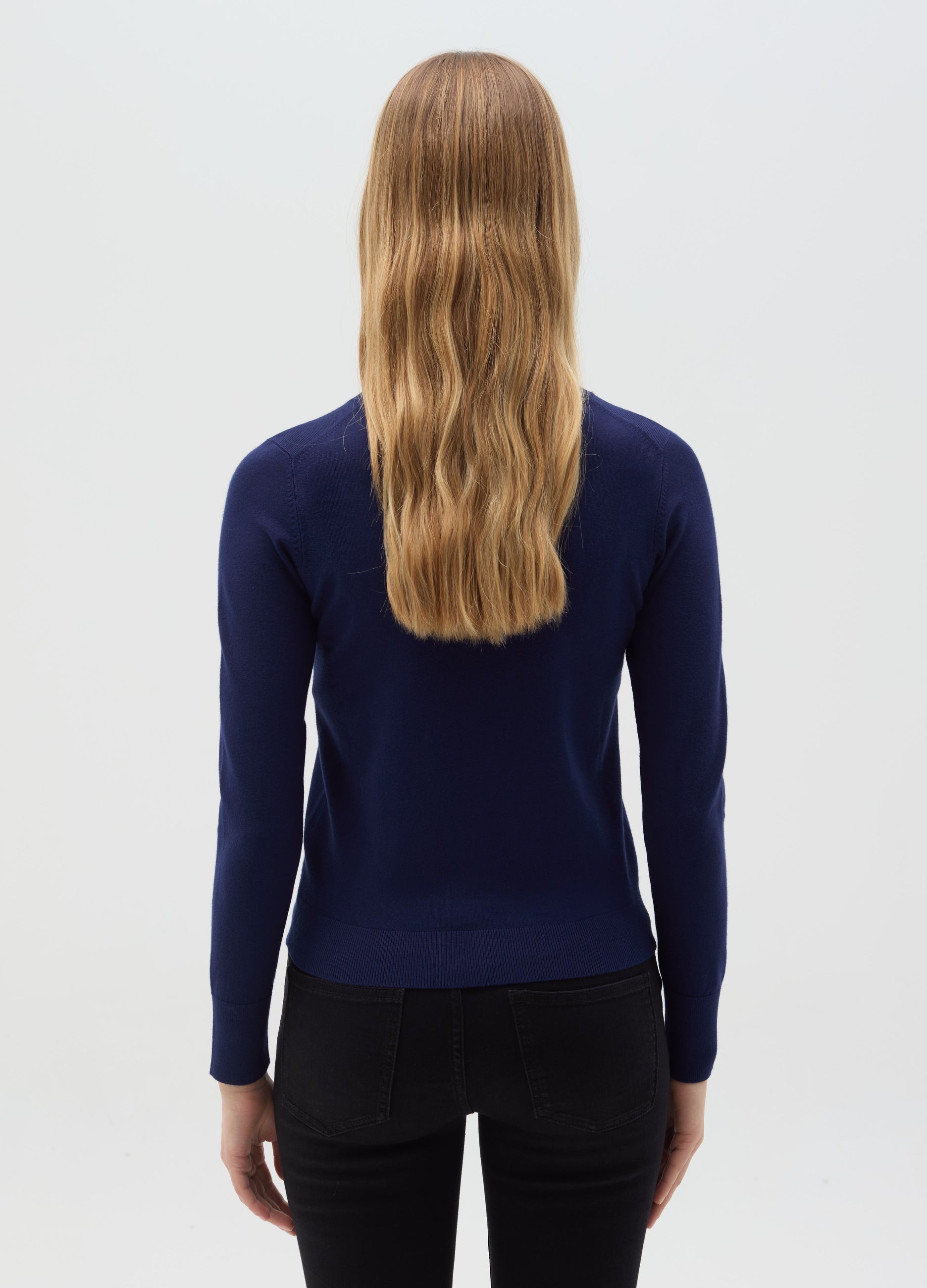 Ovs Top With Round Neck And Long Sleeves