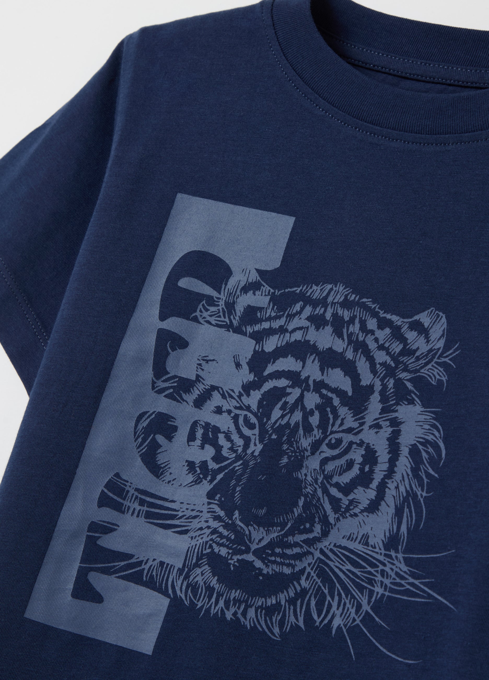 Ovs Cotton T-Shirt With Print