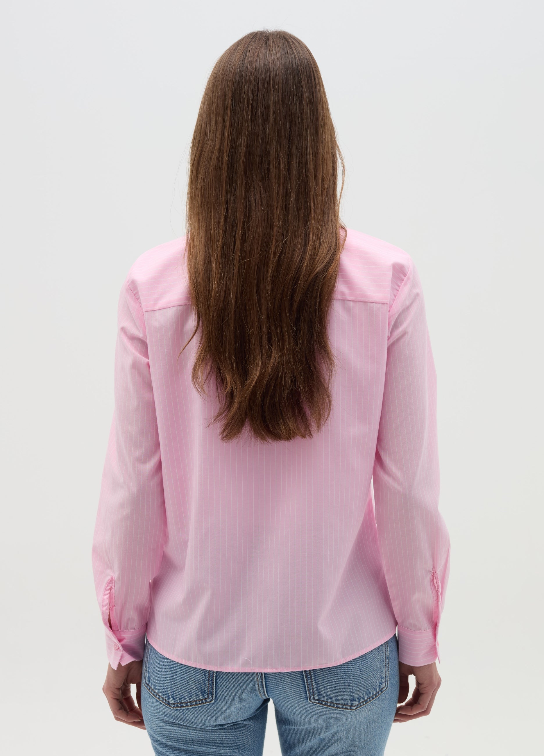 Ovs Curvy Shirt In Cotton Blend