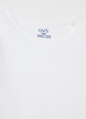 Ovs T-Shirt With Round Neck And Tulle Appliqués