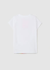 Ovs T-Shirt With Flowers And Rainbow Print
