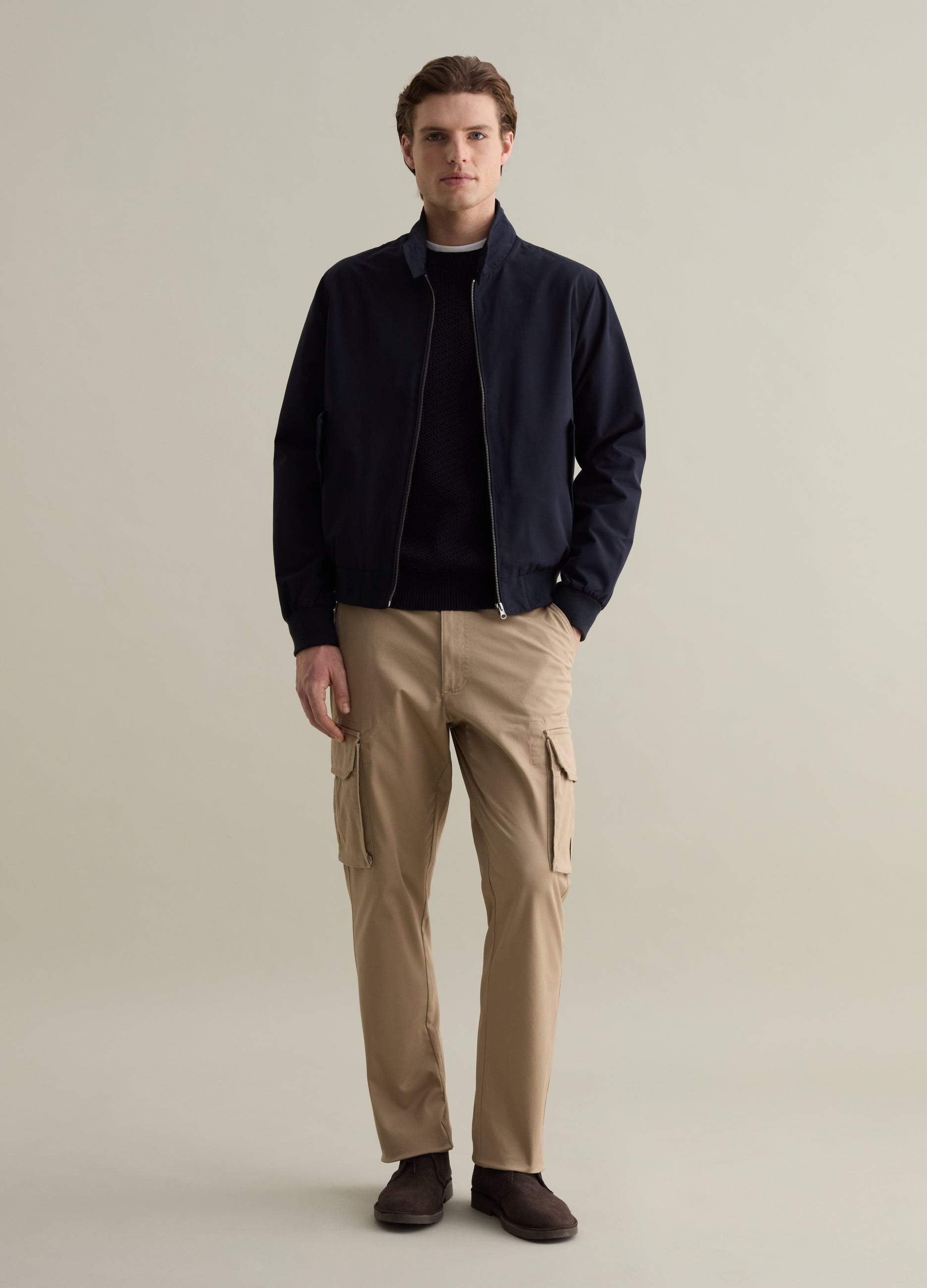 Ovs Full-Zip Bomber Jacket With High Neck