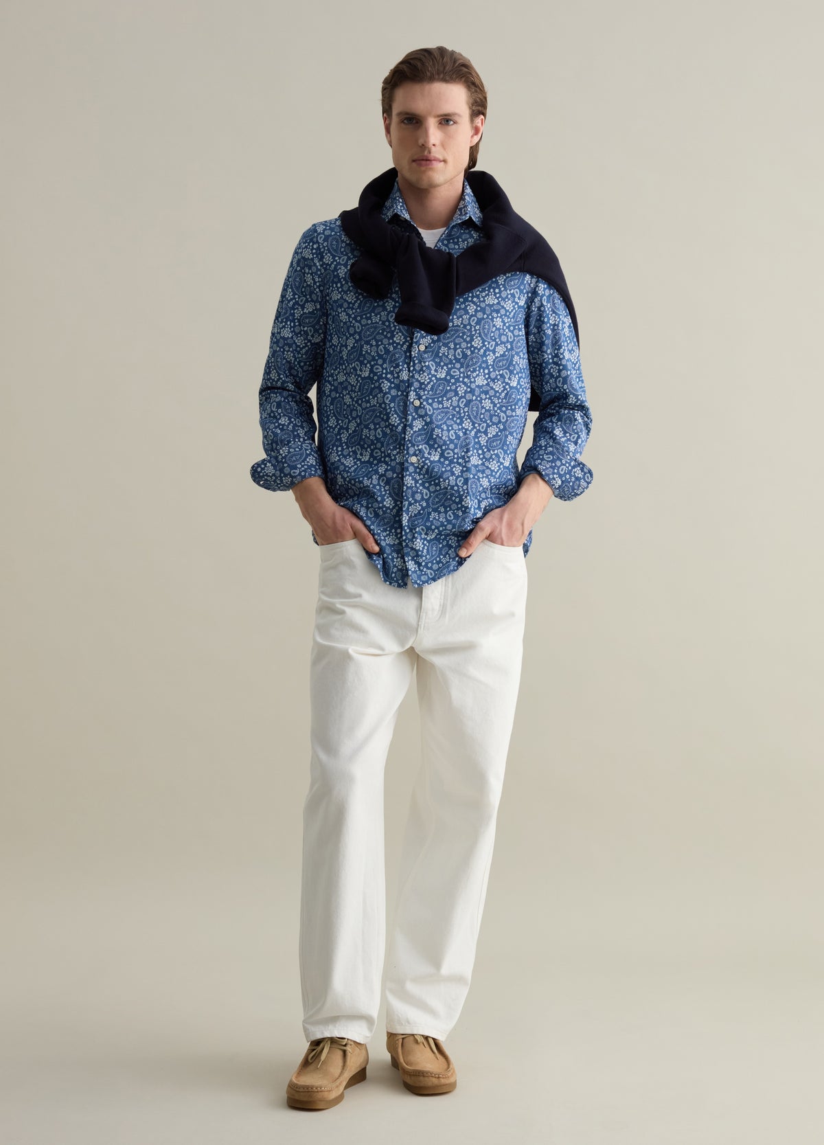 Ovs Cotton Shirt With Paisley Print
