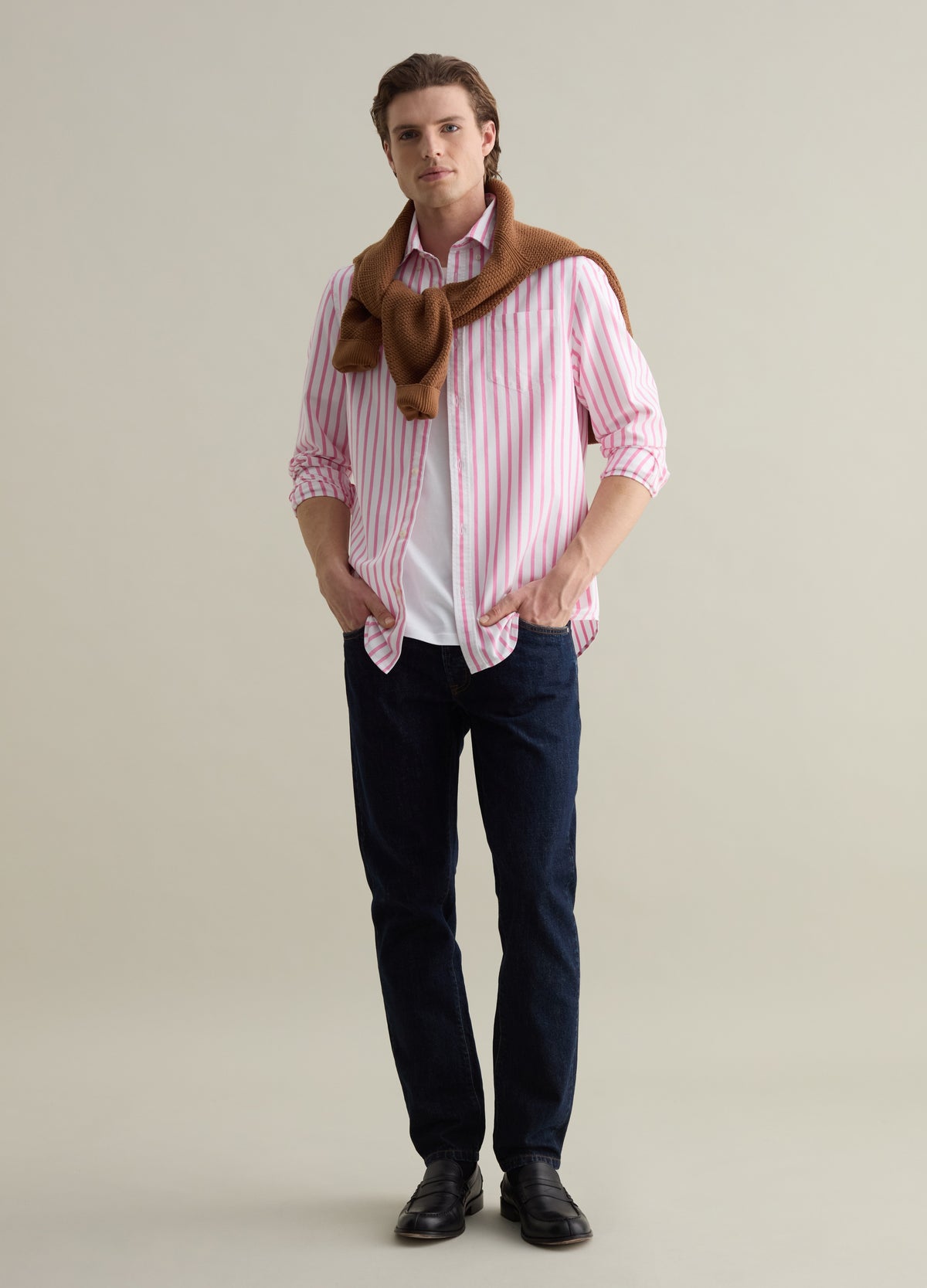 Ovs Striped Button-Down Shirt With Pocket