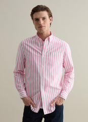 Ovs Striped Button-Down Shirt With Pocket