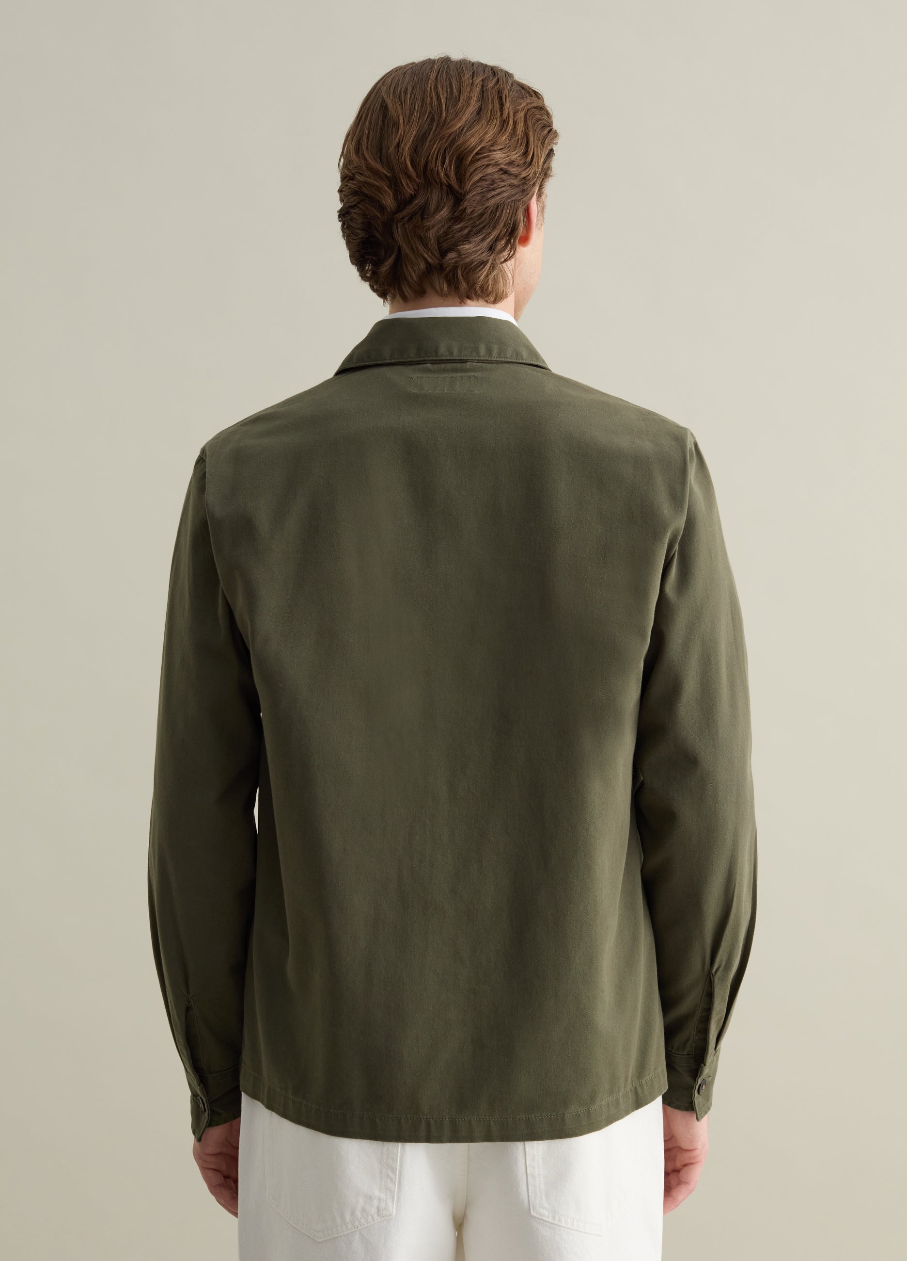 Ovs Solid Colour Shacket In Cotton