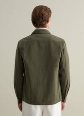 Ovs Solid Colour Shacket In Cotton