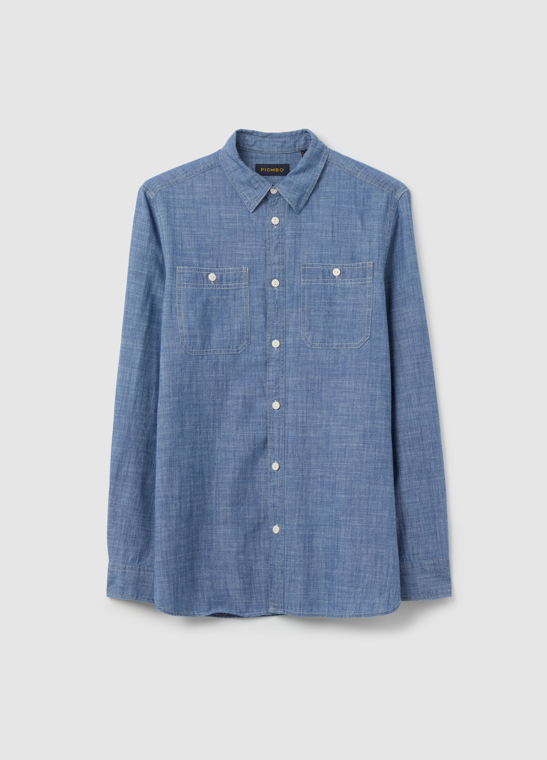 Iridescent Cotton Shirt With Pockets