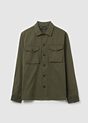 Ovs Solid Colour Shacket In Cotton