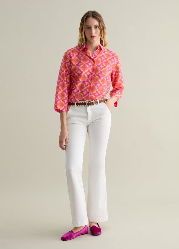 Ovs Shirt With Optical Pattern