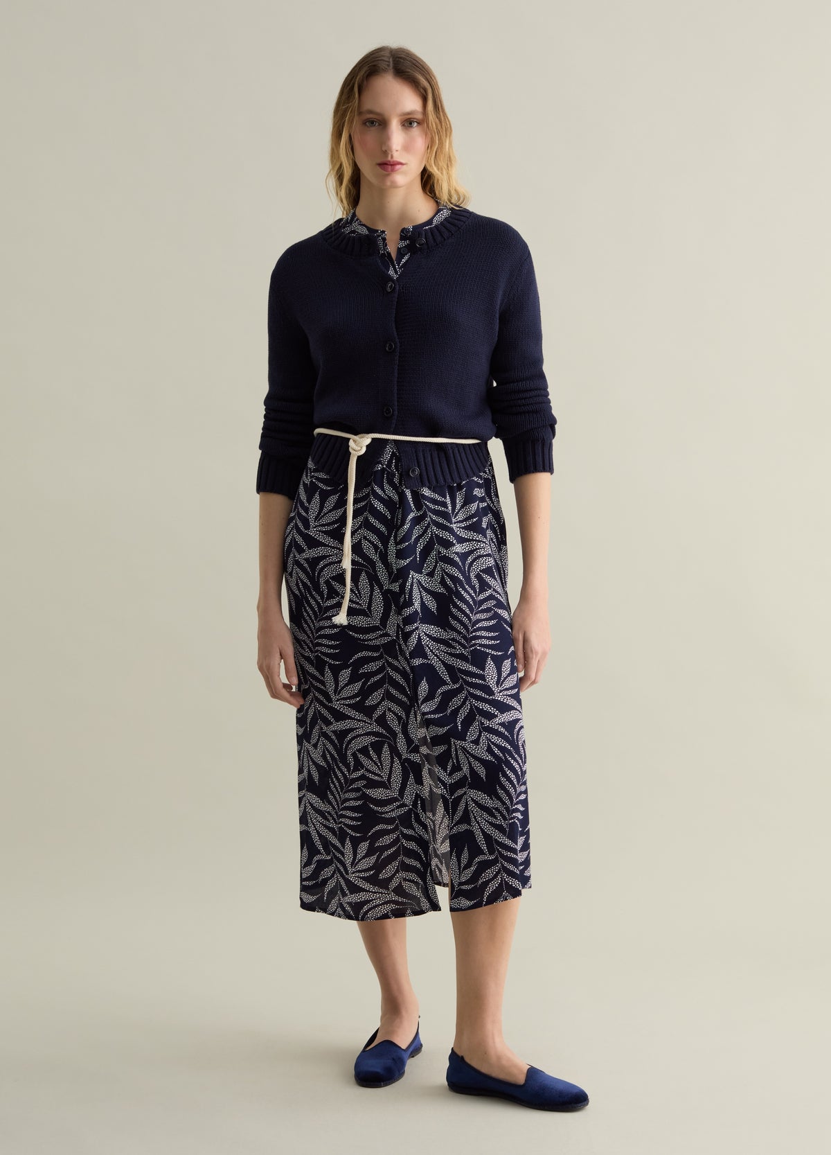 Ovs Cardigan With Round Neck In Cotton