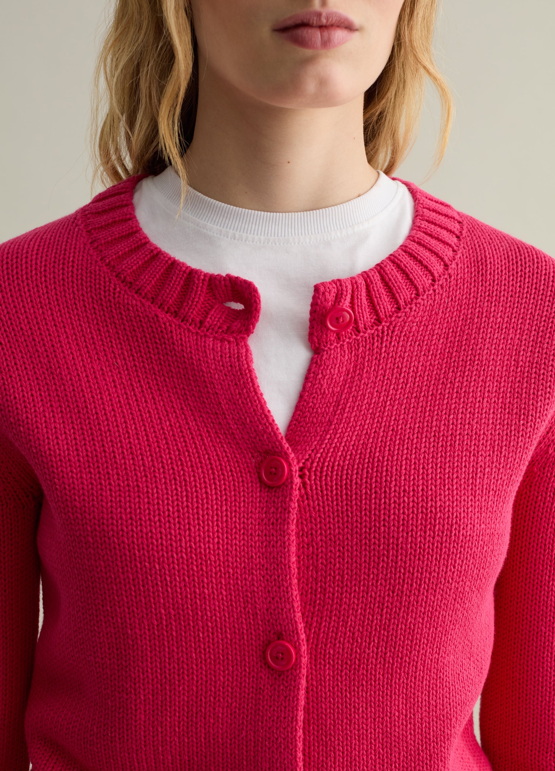 Ovs Cardigan With Round Neck In Cotton