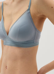 Semi-Padded Triangle Bra With Geometric Motif