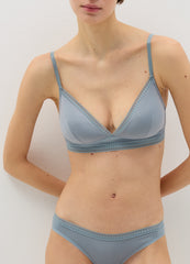 Semi-Padded Triangle Bra With Geometric Motif
