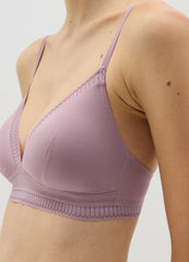Semi-Padded Triangle Bra With Geometric Motif