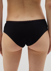 Stretch Cotton French Knickers With Lace