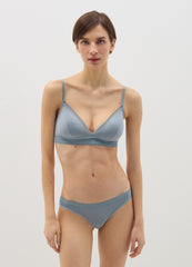 Semi-Padded Triangle Bra With Geometric Motif