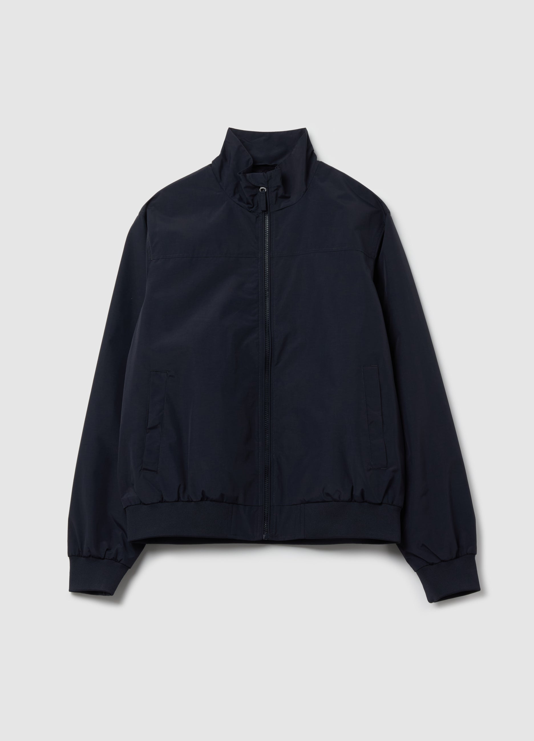 Ovs Full-Zip Bomber Jacket With High Neck