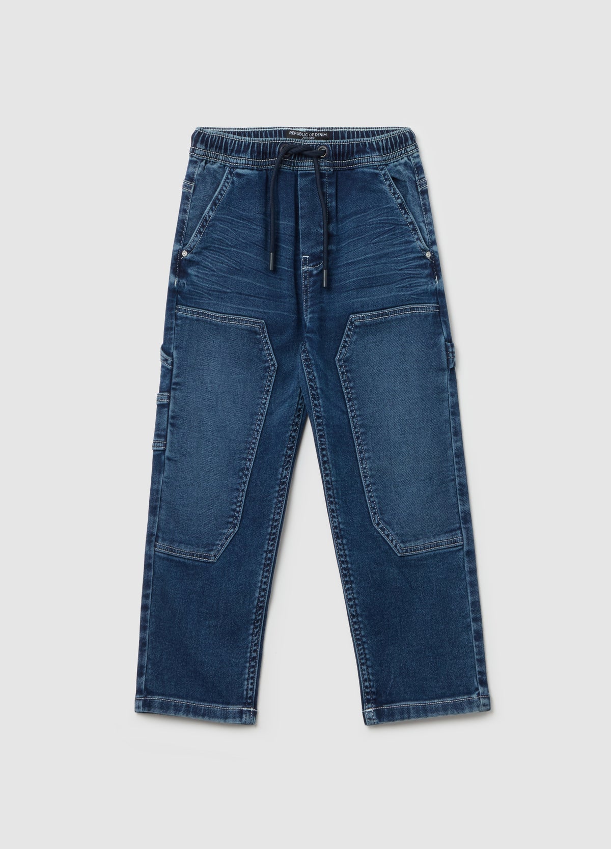 Ovs Denim Joggers With Drawstring