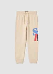 Ovs Fleece Joggers With Drawstring And Print